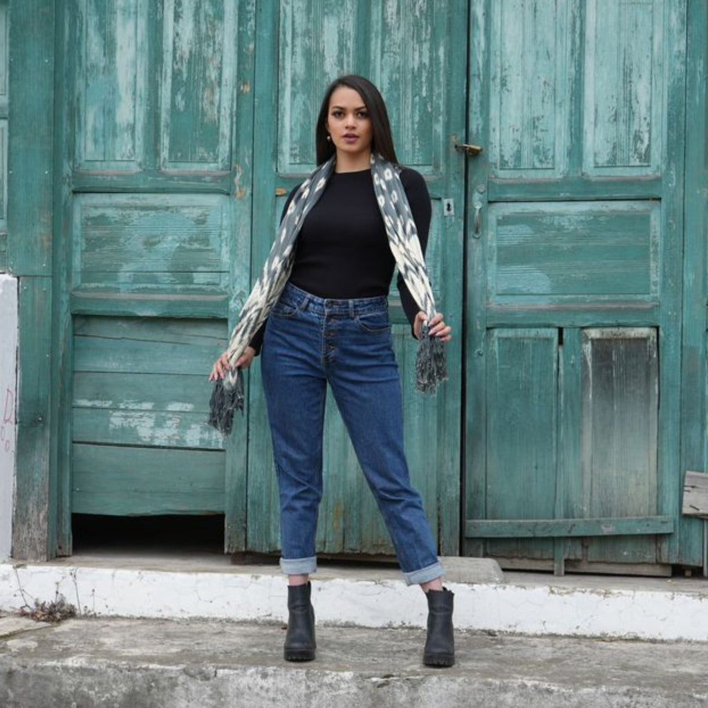 MACANA QUINGO BEIGE Y GRIS – Macana Gavilani, tejido artesanal hecho a mano en Ecuador