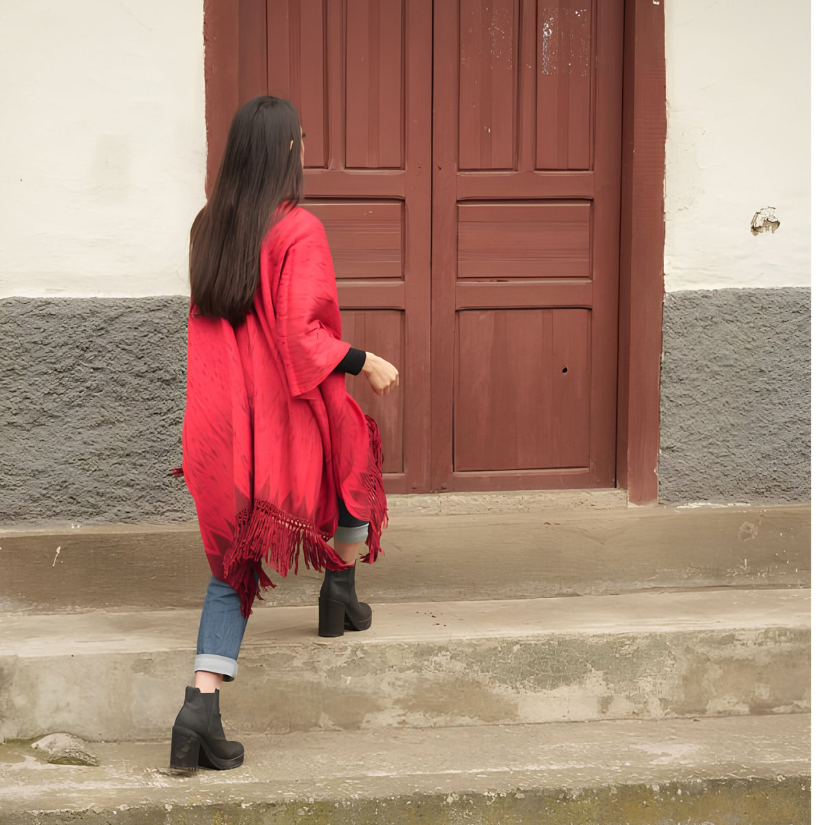 MACANA SHIRIADO ROJO Y MORADO – Macana Gavilani, tejido artesanal hecho a mano en Ecuador